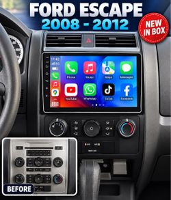 Ford Escape 2008-2012 9” CarPlay Radio + Android Auto & Backup Camera | NEW
