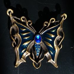 Dark Turquoise And Blue Brooch