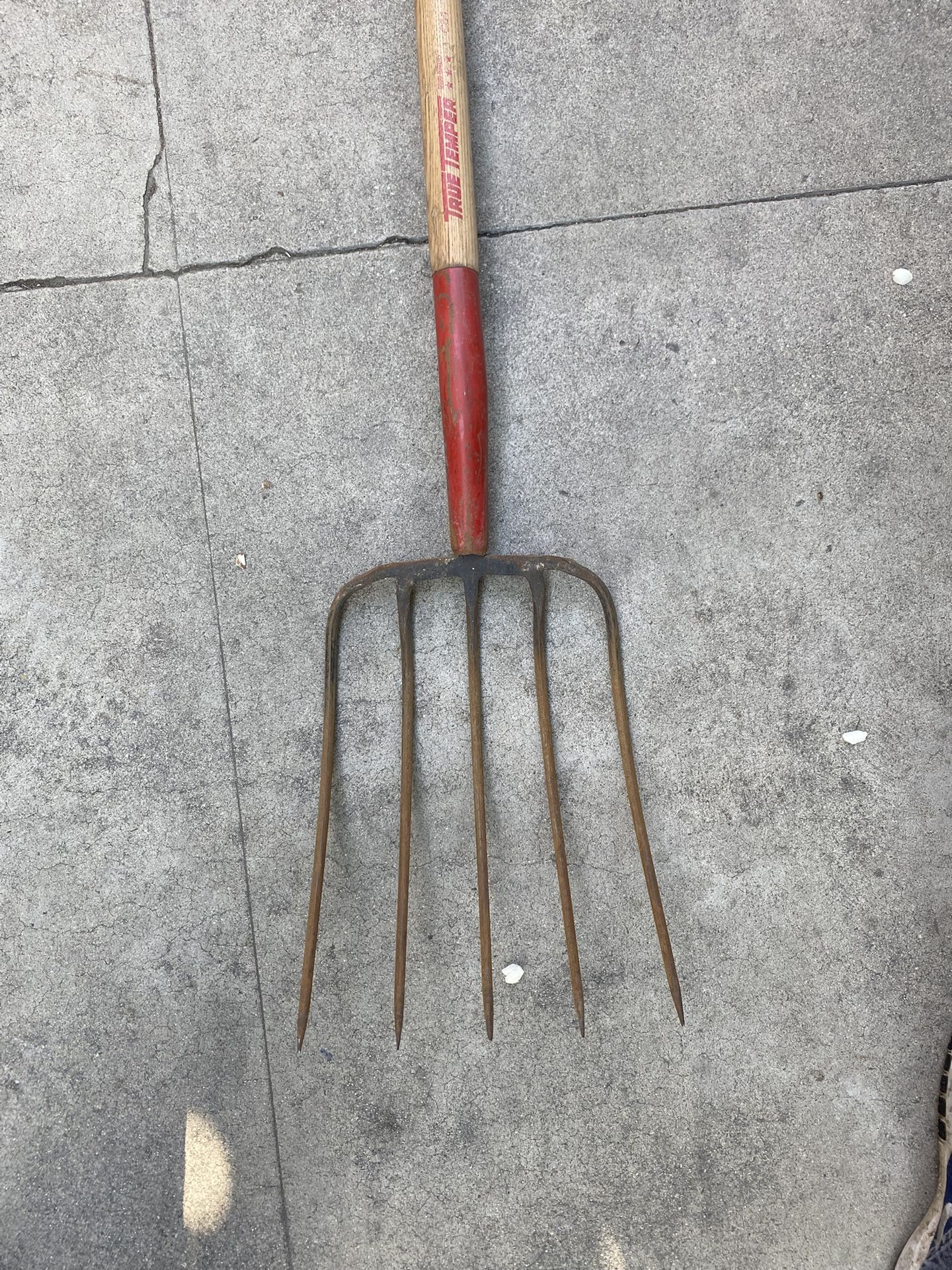 5-Tine True Temper 60-in L Wood-Handle Steel Manure Fork