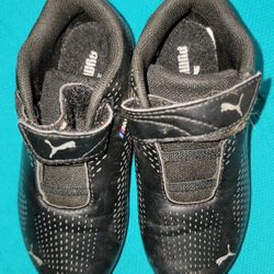 Puma BMW Logo 10.5 Toddler Black  Shoes Velcro 