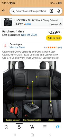 Seat covers for truck