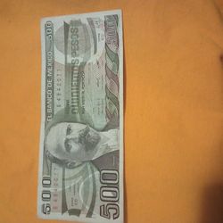 $500 Mexican Pesos Bill Very Good Condition