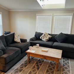 Couch, Loveseat, Oversize, Deep Cushions