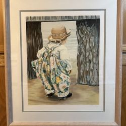 Vintage Limited Edition 6/10 Serigraph by Susan Rios, “Alexandra” 1991 Signed, Framed & Matted