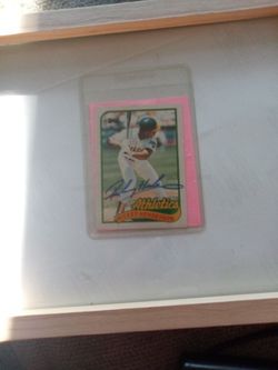 Rickey Henderson Autograph Playing Card