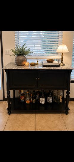Solid Wood Bar Cabinet Coffee Station Storage Cabinet