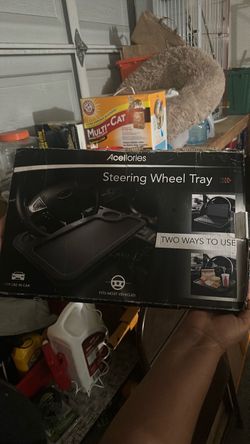 Steering wheel tray