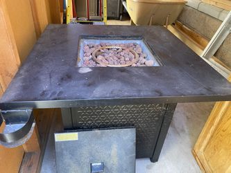 Lava Rock fire Pit.