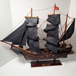 Pirate Ship "Fancy" Wooden Model 21" x 16" (Pecos & Harmon)