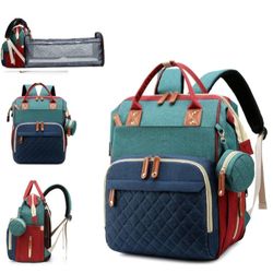 Diaper Bag with Changing Station, Waterproof 3 in 1 Diaper Backpack with Foldable Changing Pad, Baby Registry Search &Baby Shower Gifts - Newborn Esse