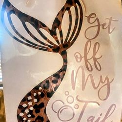 Mermaid Leopard Vinyl Sticker