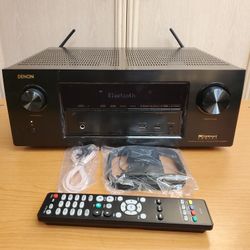 Denon Bluetooth WI-FI Wireless 7 Cannel 180 Watt Receiver AVR X3300W In Command Integrated Network AM FM Antennas Remote 