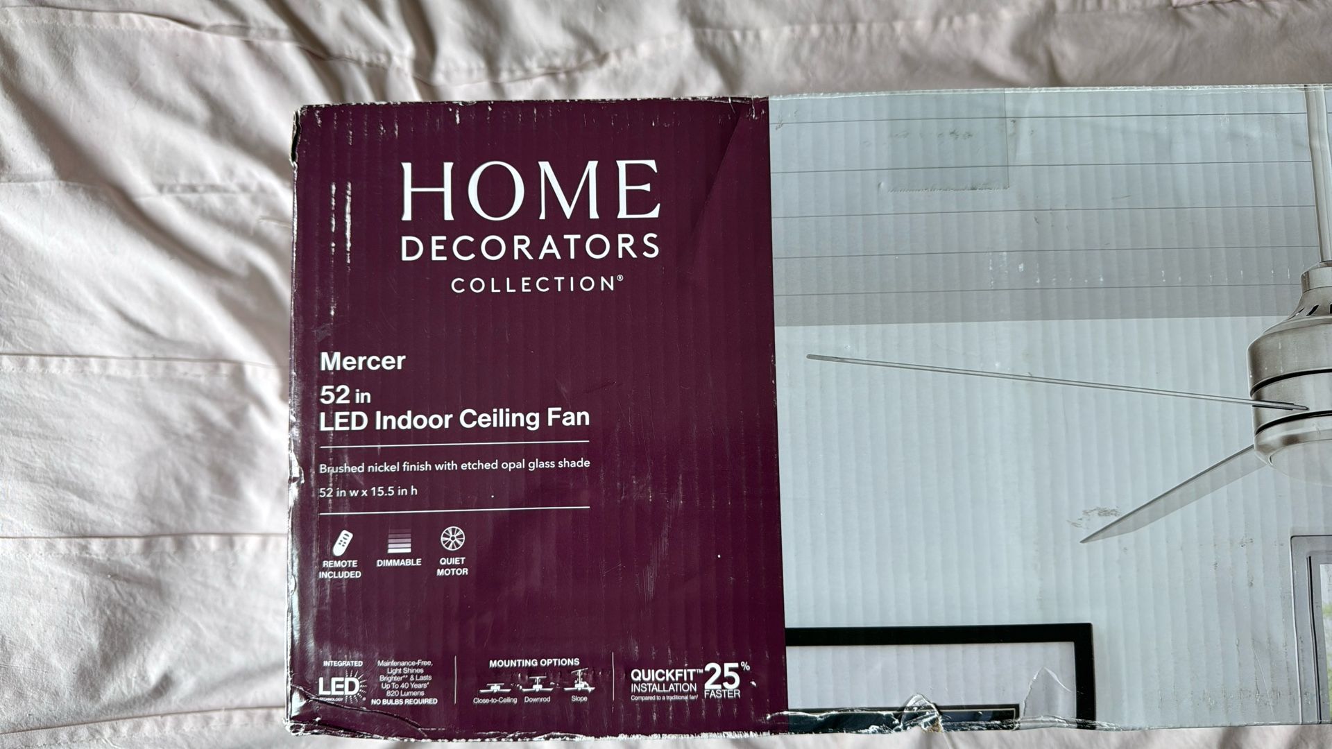 Home Decor Mercer 52 In LED Indoor Ceiling Fan