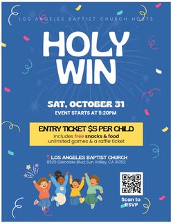 HOLY-WIN LA. BAPTIST CHURCH - indoor activities if raining