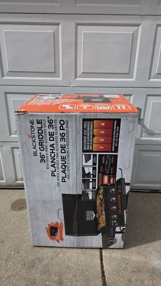 blackstone 36 griddle with hood & front accessory shelf