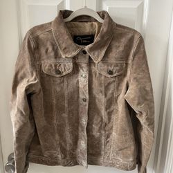 Genuine Leather, Suede Jacket. Size M. Machine Washable