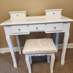 White Wood Vanity 