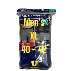 Champion Elite XL Boxer Brief 5-pack X-Temp Black Gray Blue Trunks Underwear NWT
