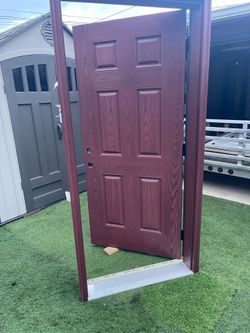 New door fiberglass size w 36 h 80 right hand Inswing jam is 6.1/2 Compasite frame $320
