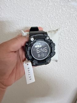 Activa Black Digital Sport Watch 56mm