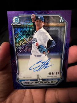 Christian Zazueta Bowman Chrome 1st Auto Purple /199