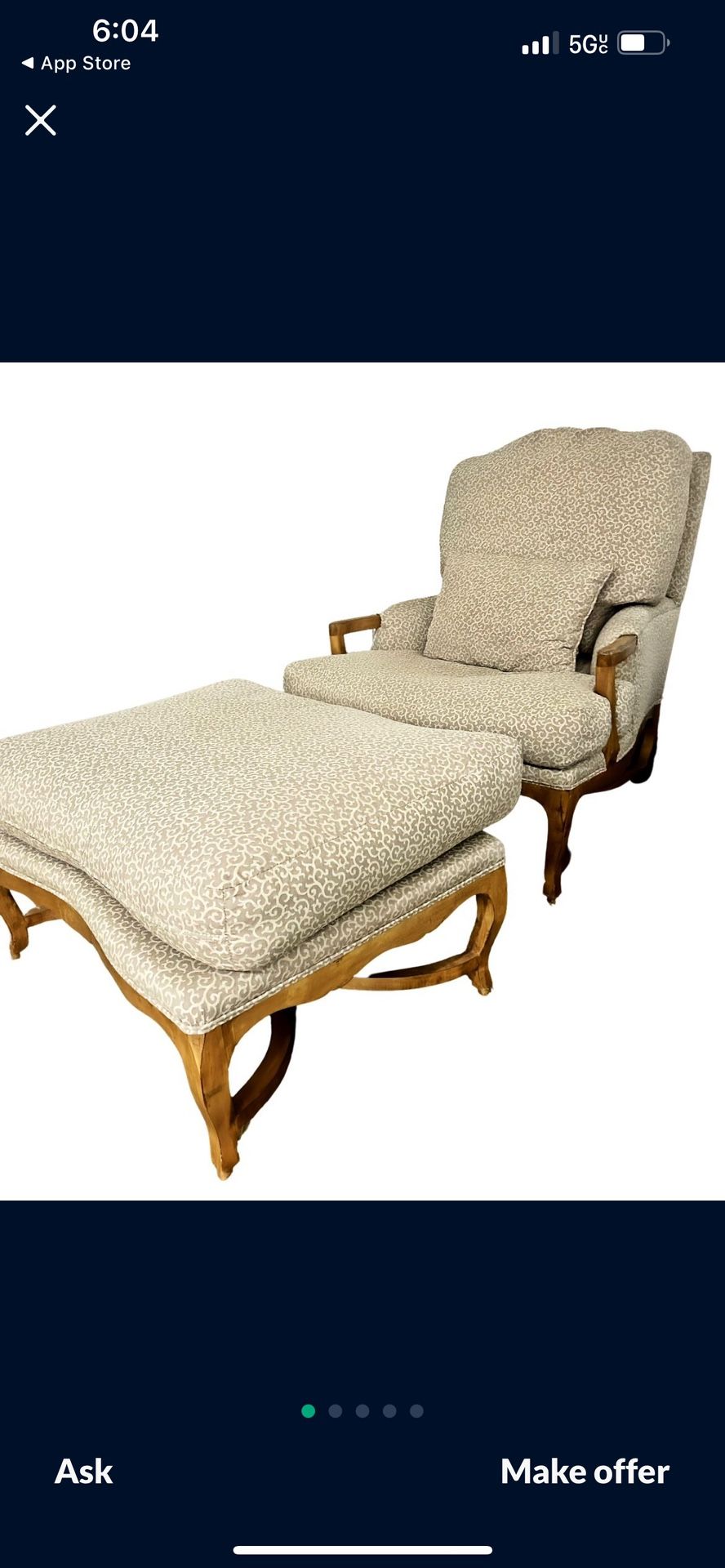 Kreiss Chair + Ottoman (Luxury /high End)