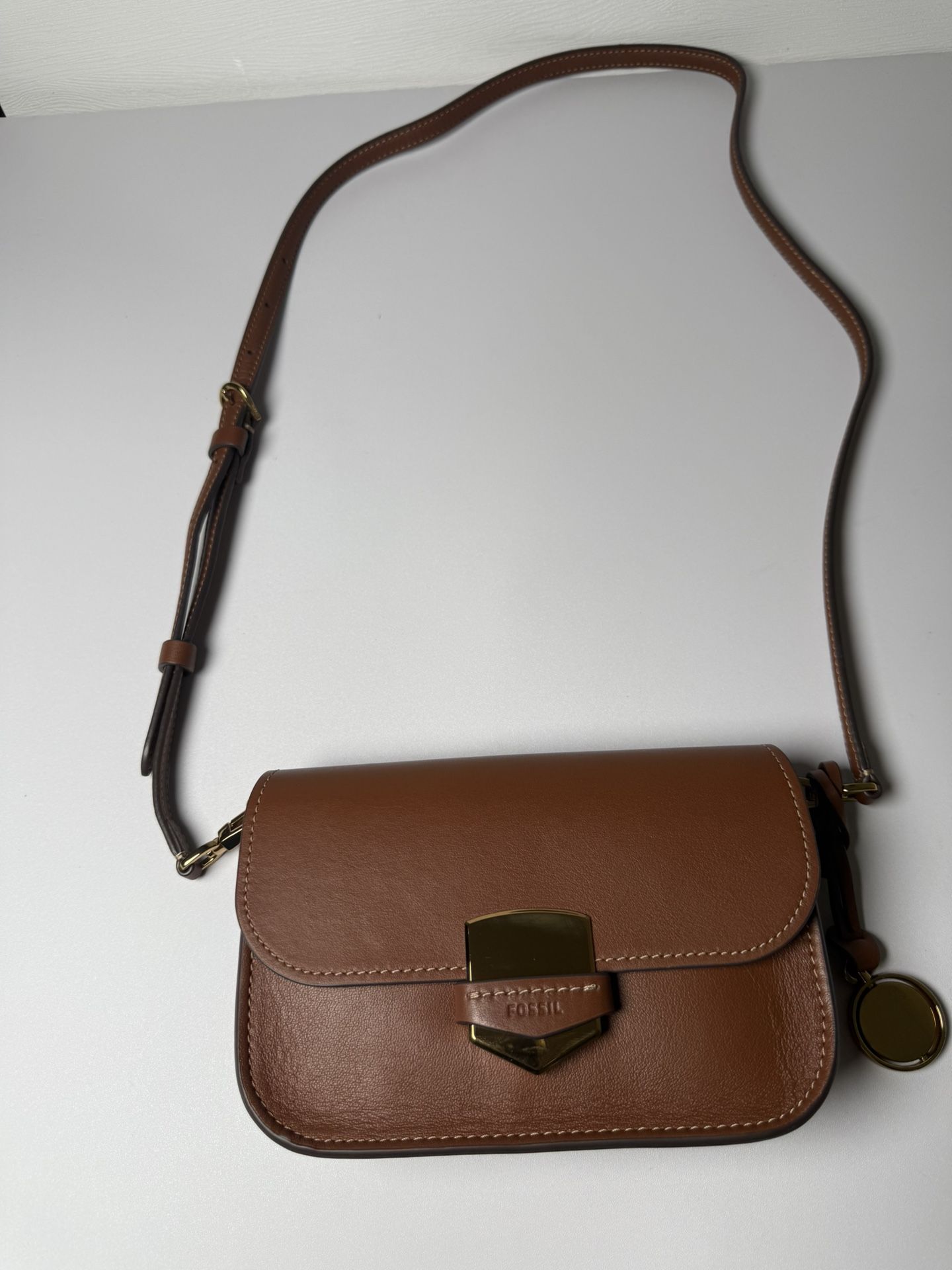 Fossil Lennox Small Flap Crossbody Mahogany