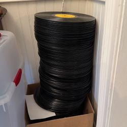 150 12” Vinyl Records With No Sleeves