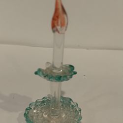 Hand Blown Glass Figurine of a Miniature 2.5 inch Candle 