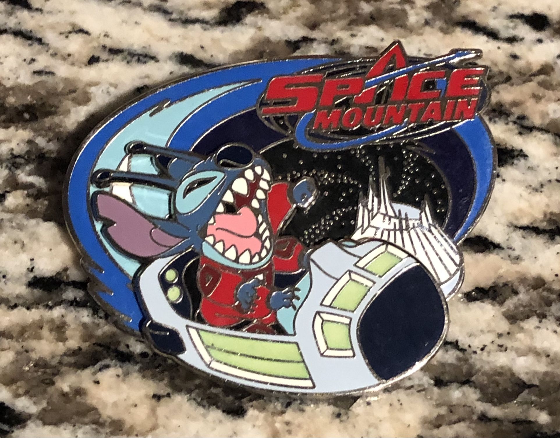 Disney Stitch Space Mountain Slider Pin