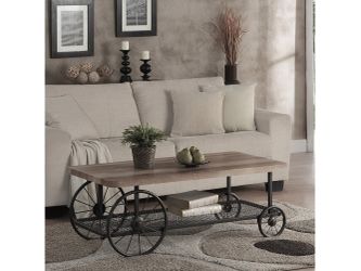 Francie Oak & Antique Gray Coffee Table