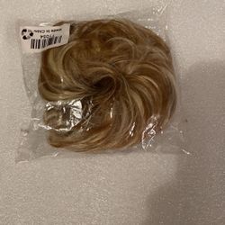 Hair Extensions Blond/Auburn Tones Real Human Hair Bun! #BV