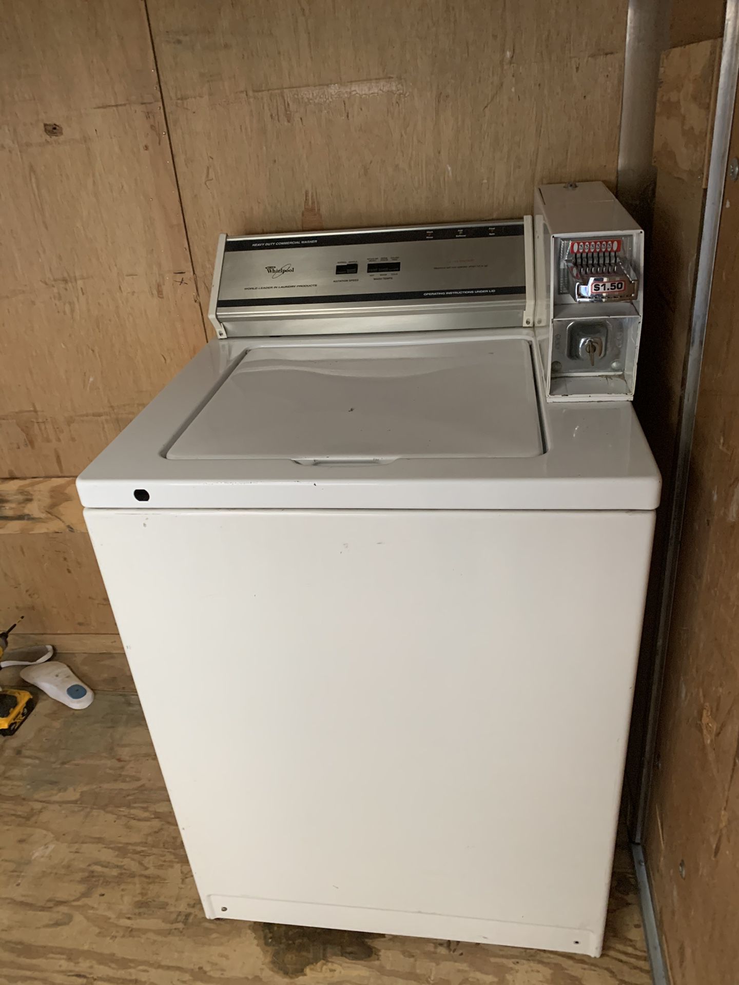 Whirlpool commercial coin operated washer
