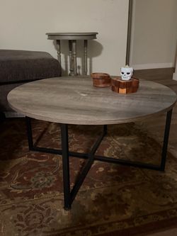 Round Industrial Coffee Table