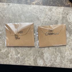Brand New Leo And Gemini Necklaces 