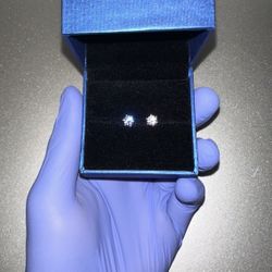 GRA certified moissanite stud earrings 
