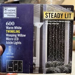 WARM WHITE TWINKLING LED LIGHTS 10 X12 Ft