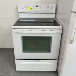 Whirlpool Glass Top White Oven Range
