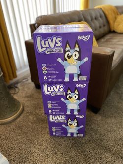 Bluey Luvs Diapers Size 8 – 52 Count (Brand New)
