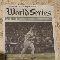 DODGERS WS GAME 2 LOS ANGELES TIMES RARE LA TIMES