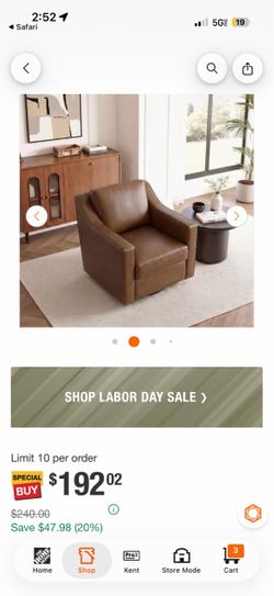 Brand-New Coffee-Colored Sherpa Accent Chair – In Box