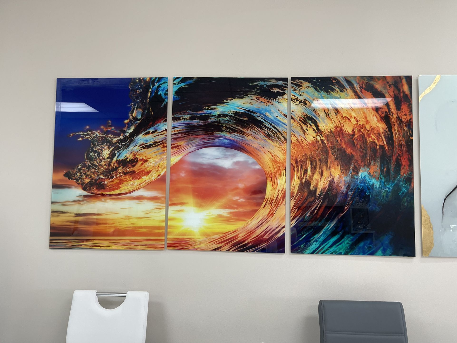 New Tempered Wall Glass Art Set Of 3