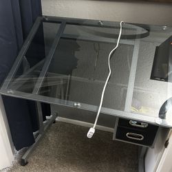 Drafting Glass Adjustable Desk/ Table