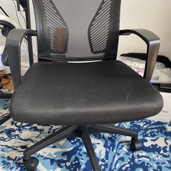 Black Office Chair Mid Back Swivel Lumbar Support Desk Chair