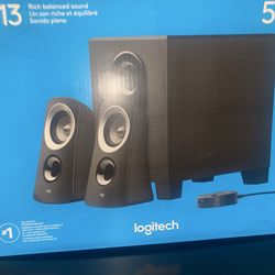 Black Logitech speaks