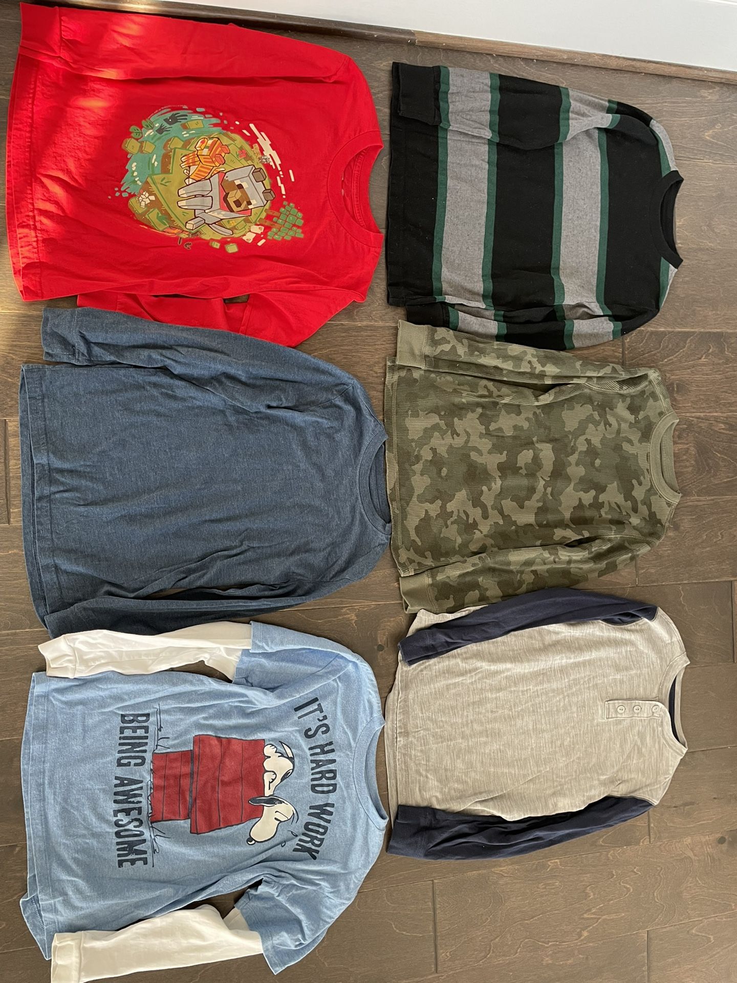 Lot Of 6 Boy Size Youth Small Long Sleeve Shirts