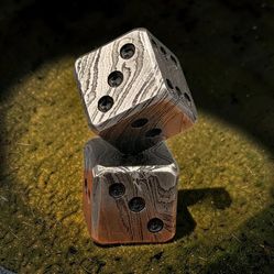 Handmade Damascus Dice