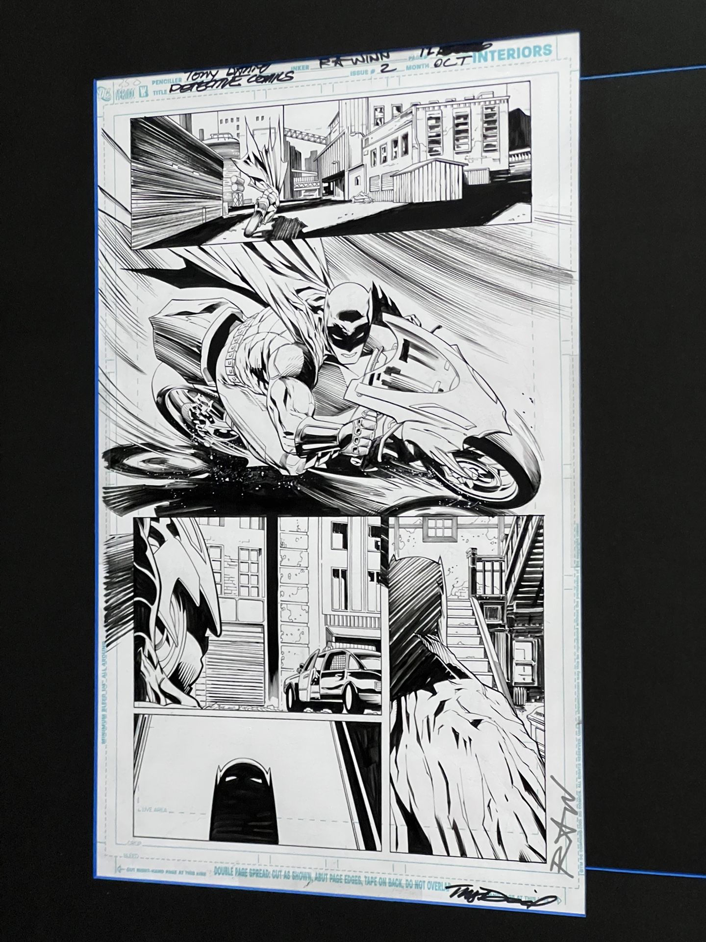 Original Batman DC Comics Art Published Splash Page