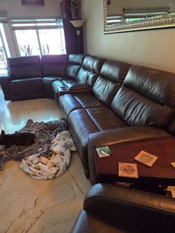 Leather sectional Free
