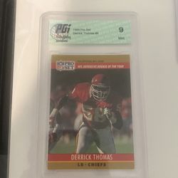 1990 Pro Set- Defensive ROY #6 Derrick Thomas RC pgi 9 Mint